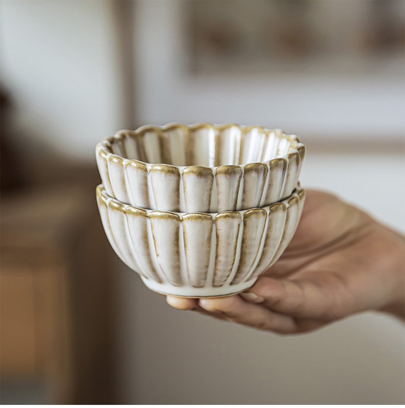 Kitchen Plus Retro Chrysanthemum Shape Dinner Saucer Soy Sauce Bowl Dinnerware KP939