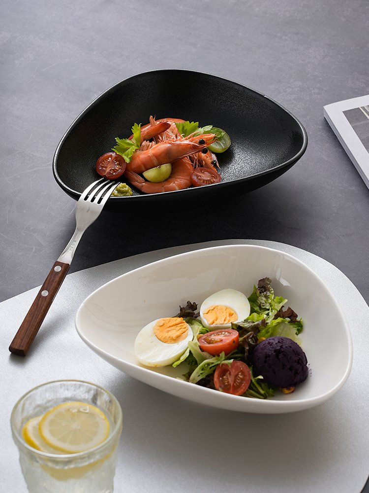 Kitchen Plus Triangle Ceramic Japanese Sushi Plate Dessert Plate Retro Tableware KP375 - Image 6