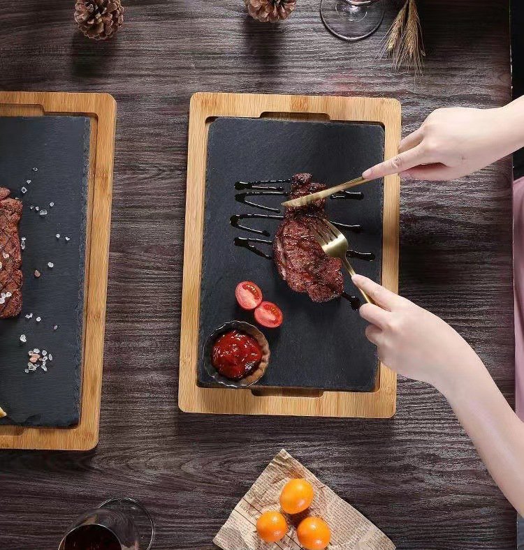 Kitchen Plus Serving Stone With Bamboo Steakboard KP330 - Image 7