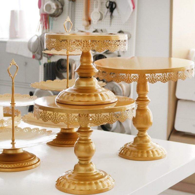 Kitchen Plus European Style 3 Piece Metal Cake Stand Sold Per Set KP401 - Image 3