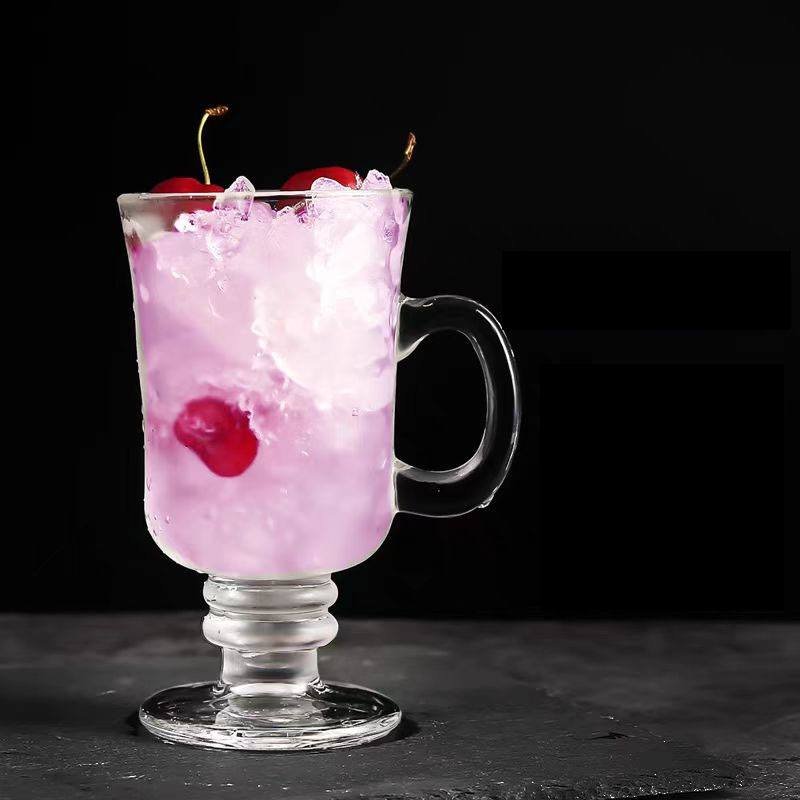 Kitchen Plus 230mL Irish Glass Latte Mug Coffee Mug with Handle KP713 - Image 2