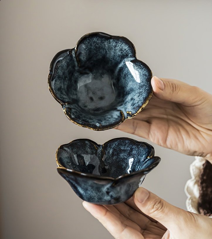 Kitchen Plus Floral Sauce Dish Ketchup Saucer Vinegar Spice Soy Sushi Seasoning Dipping Bowl KP940