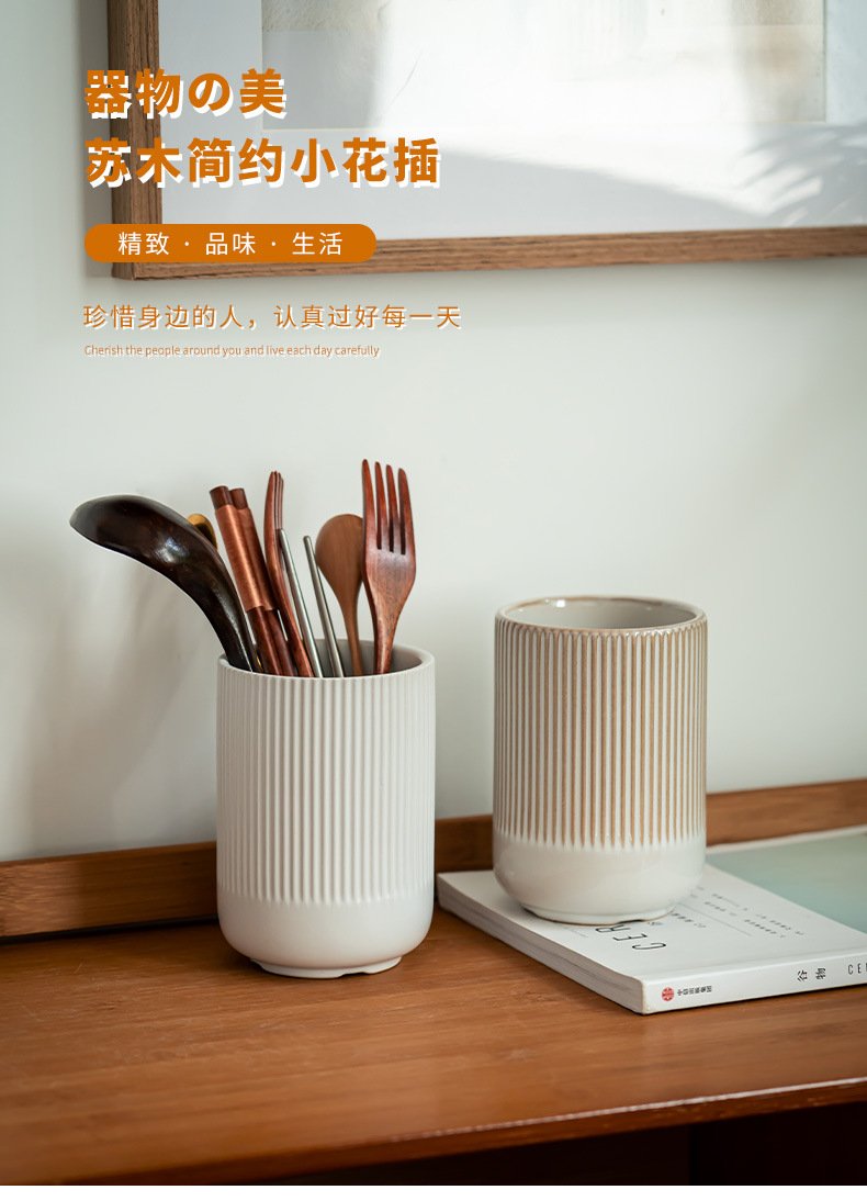 Kitchen Plus Counter Utensil Holder Ceramic Cooking Utensil Holder KP993 - Image 5