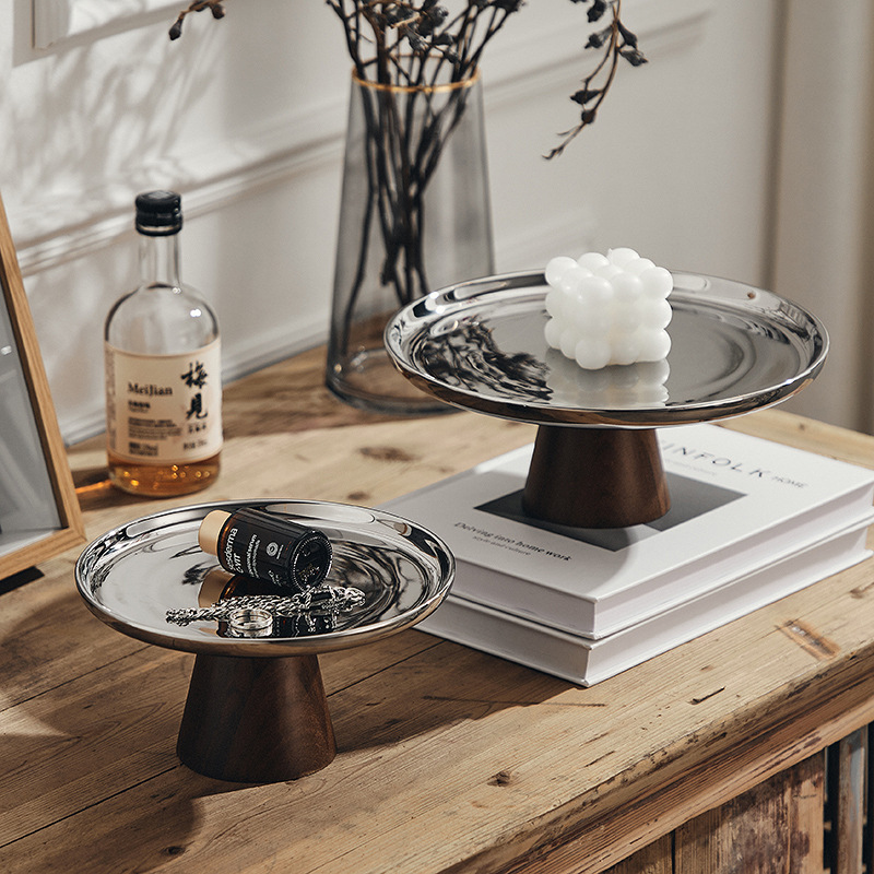 Kitchen Plus Cake Display Stand with Steel Plate and Glass Lid KP491 - Image 2