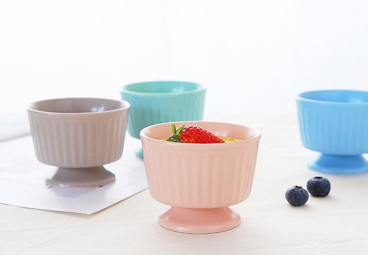 Kitchen Plus Ceramic Ramekin for Ice Cream with Stand KP016 - Image 4