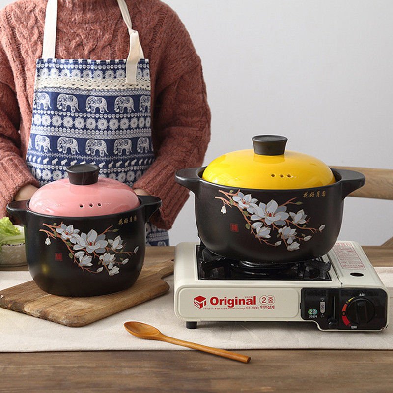 Kitchen Plus Cherry Blossom Gas Stove Safe Casserole Pot - Image 3