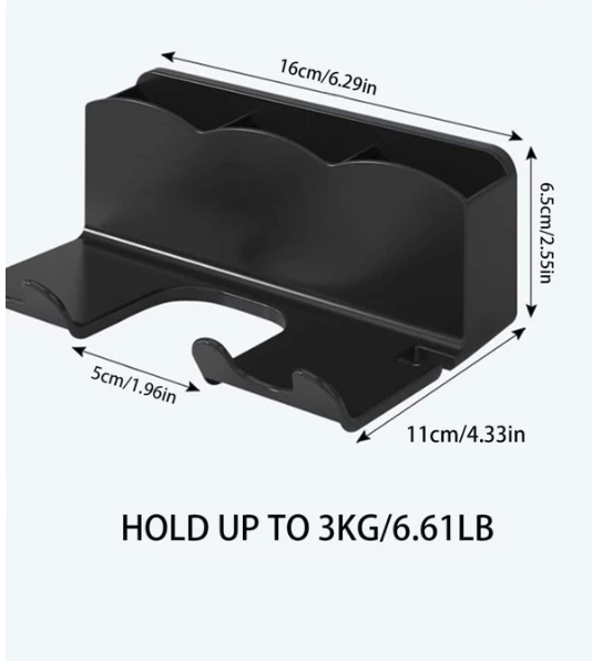 Kitchen Plus Hair Dryer Holder Mount Compatible with All Hair Dryers, Space Organizer for Bathroom - Image 6