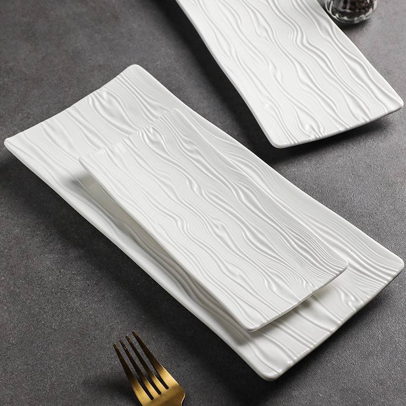 Kitchen Plus Nordic Style Ceramic Serving Tray Sushi Plate Fish Plate KP877 - Image 5