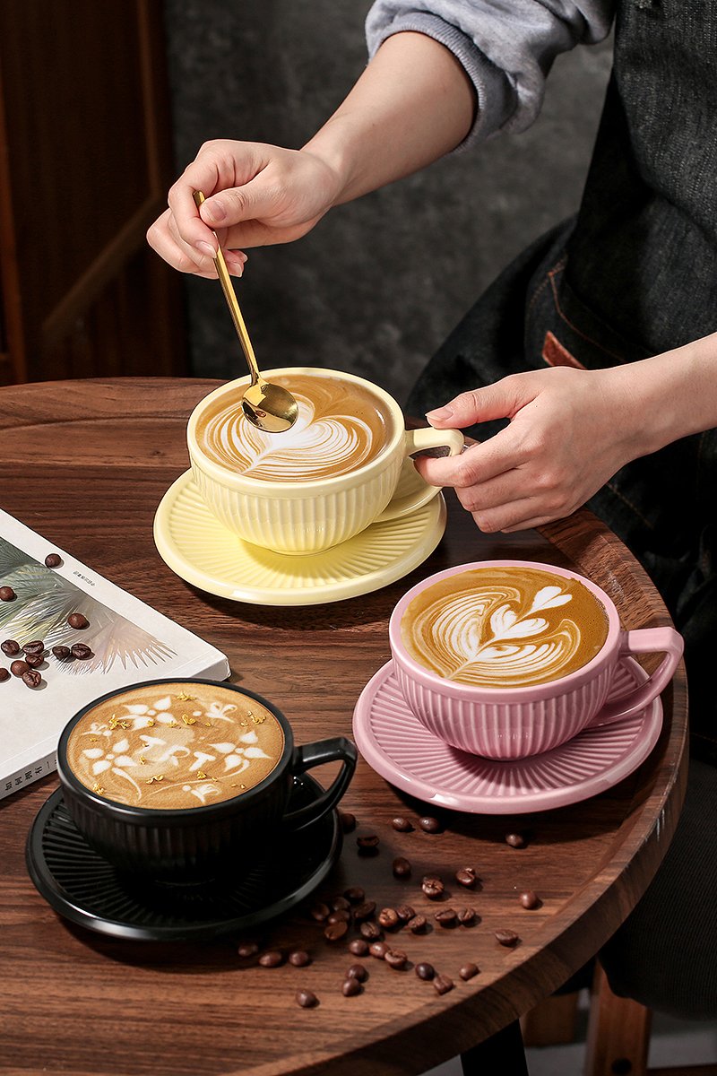 Kitchen Plus 250mL "Stanley" Japanese Retro Ceramic Cup and Saucer KP538 - Image 4