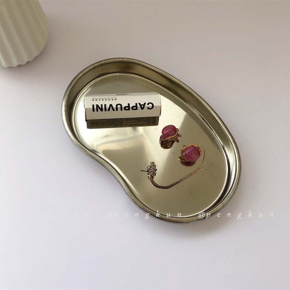 Korean Style Metal Irregular Fruit Plate Jewelry Tray Creative Stainless Steel KP593 - Image 4
