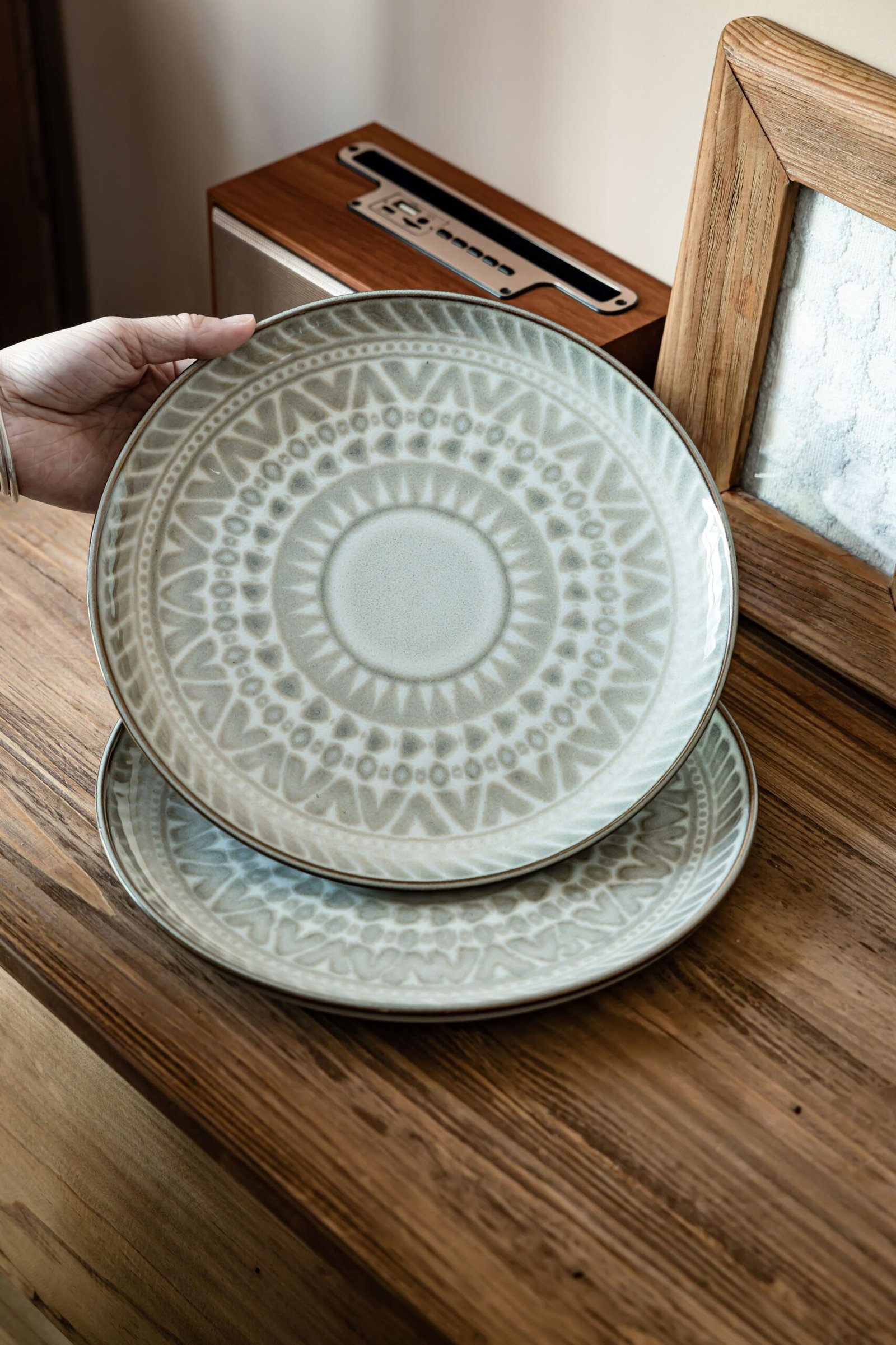 Kitchen Plus 10 inch Antique Moroccan Design Steak Plate Dinner Plate KP857 - Image 5