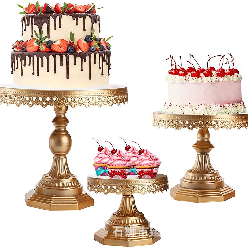 Kitchen Plus European Style 3 Piece Metal Cake Stand Sold Per Set KP401 - Image 4