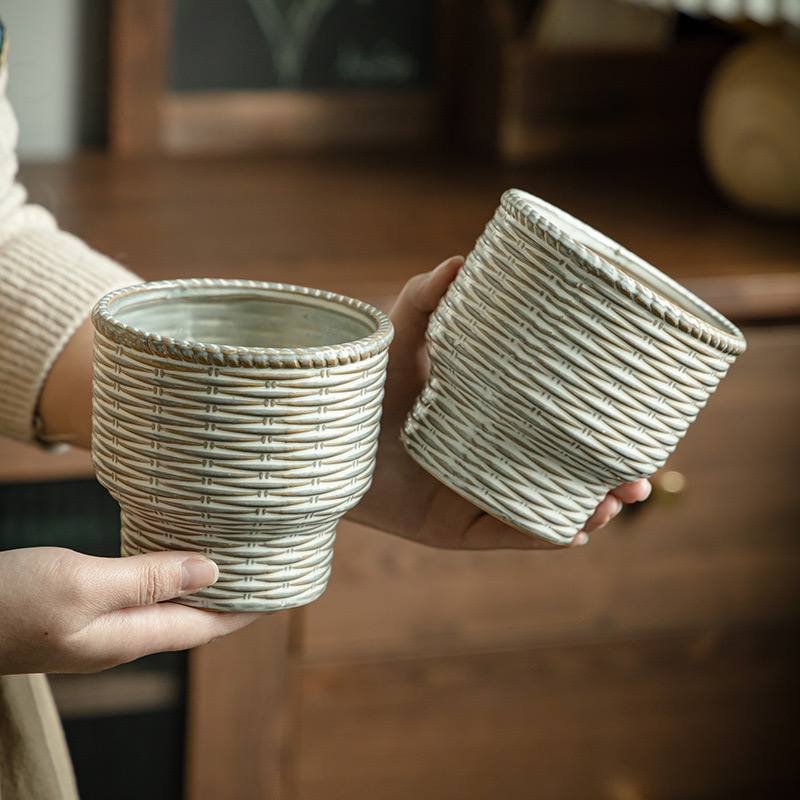 Kitchen Plus Retro Ceramic Flower Vase Home Decor Centerpiece Flower Arrangement KP308