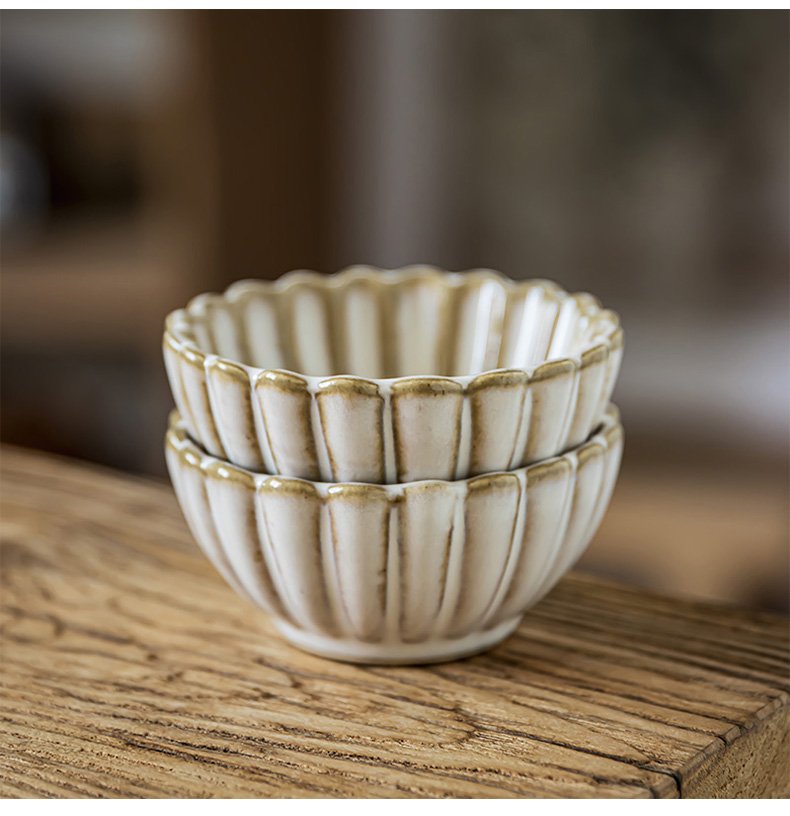 Kitchen Plus Retro Chrysanthemum Shape Dinner Saucer Soy Sauce Bowl Dinnerware KP939 - Image 5