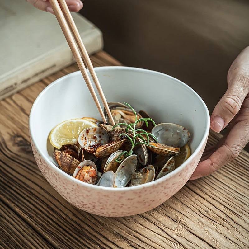 Kitchen Plus Rustic Irregular Shaped Pink Speckled Plates KP895 - Image 3