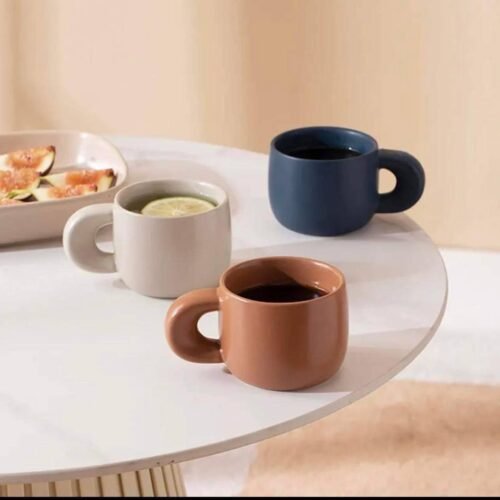 Kitchen Plus Korean Style Large Solid Ceramic Coffee Mug for Tea Coffee KP605