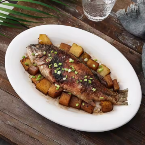 Kitchen Plus Ceramic Oval White Serving Dish Plate Western Plate Fish Plate KP894