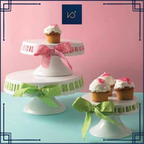 Kitchen Plus 8/10/12 Inch Ceramic Tableware Cake Pallet Party Cake Stand Dessert Fruit Plate KP454