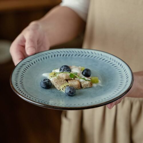 Kitchen Plus Blue Maison Side Plate Small Dessert Plate Appetizer KP880