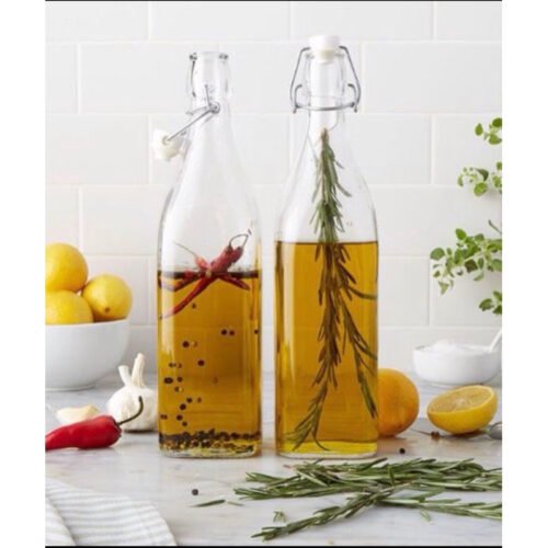 Kitchenplus SQUARE Glass Bottle Sealed Bottle Beverage Glass Bottle Oil Seasoning Square KP424